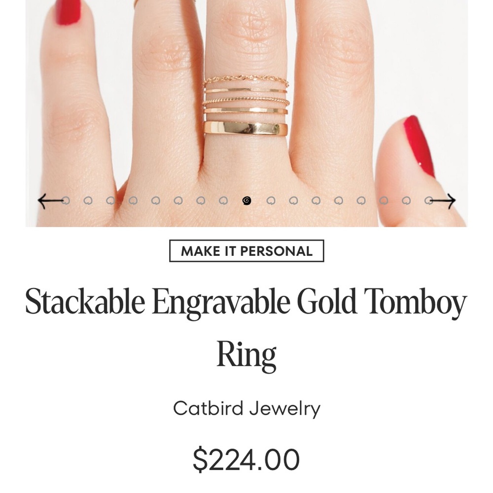 Catbird 14k rose gold 2.5mm ring